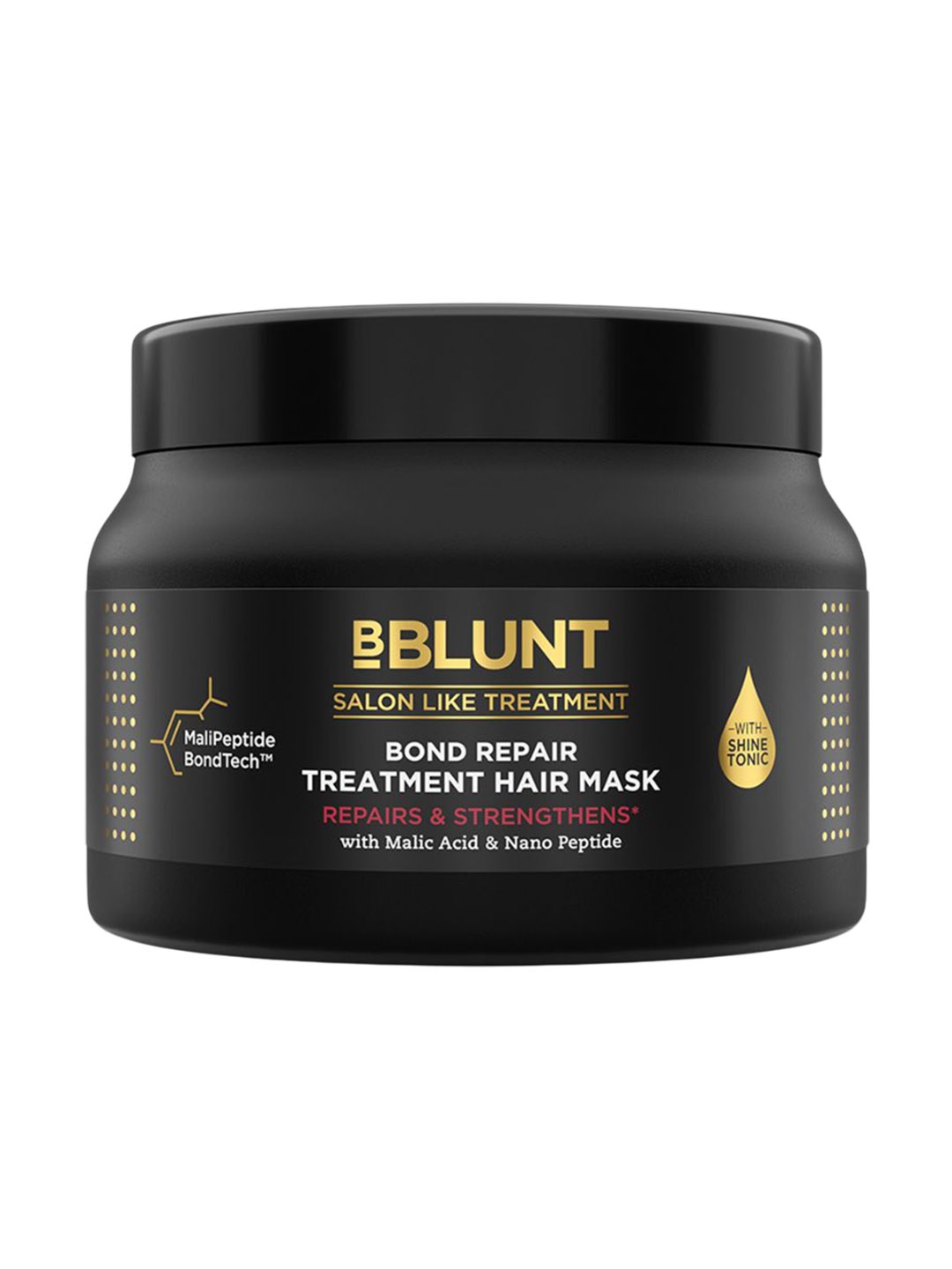 

BBLUNT Bond Repair Treatment Hair Mask With Malic Acid & Nano Peptide - 250g, Black