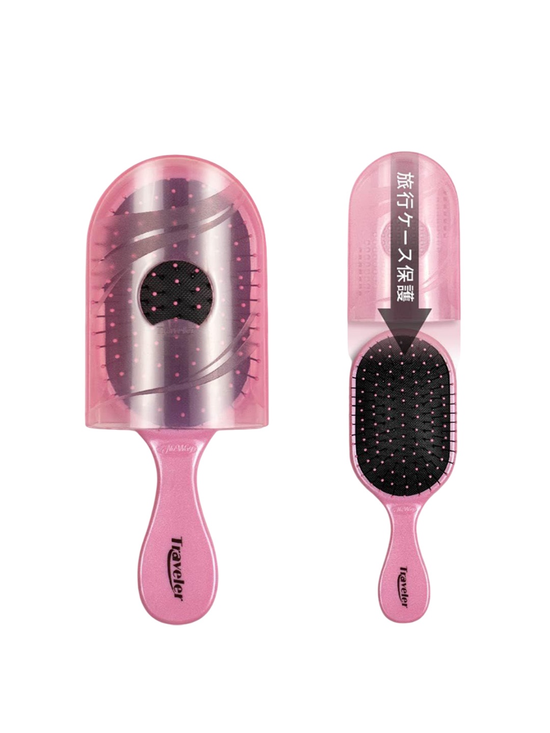 

NuWay 4Hair Patented Scalp Care Detangler Paddle Hair Brush - Pink