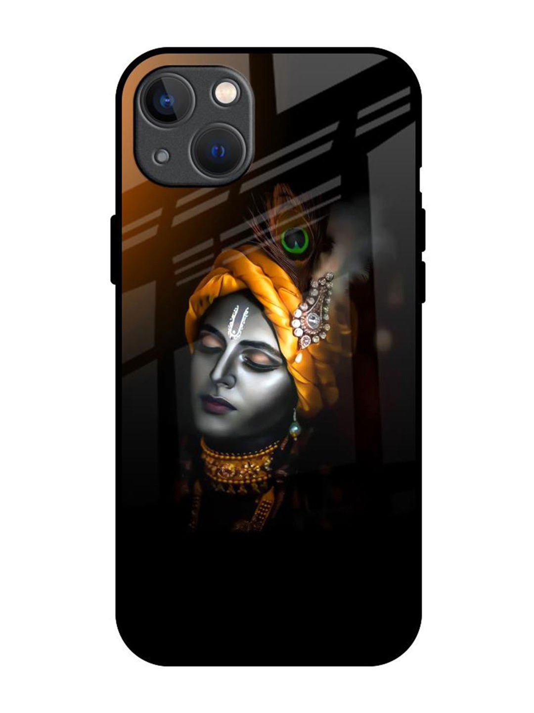 

QRIOH Quirky Printed iPhone 13 Mini Back Case Mobile Accessories, Black