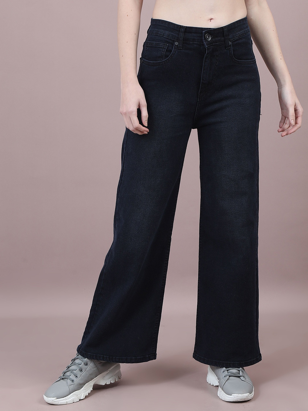 

Chemistry Women Comfort Wide Leg High-Rise Light Fade Stretchable Jeans, Blue