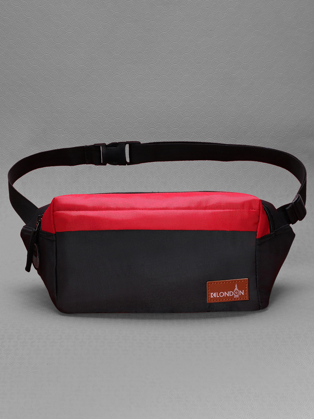 

K London Colorblocked Belt Waist Pouch, Black