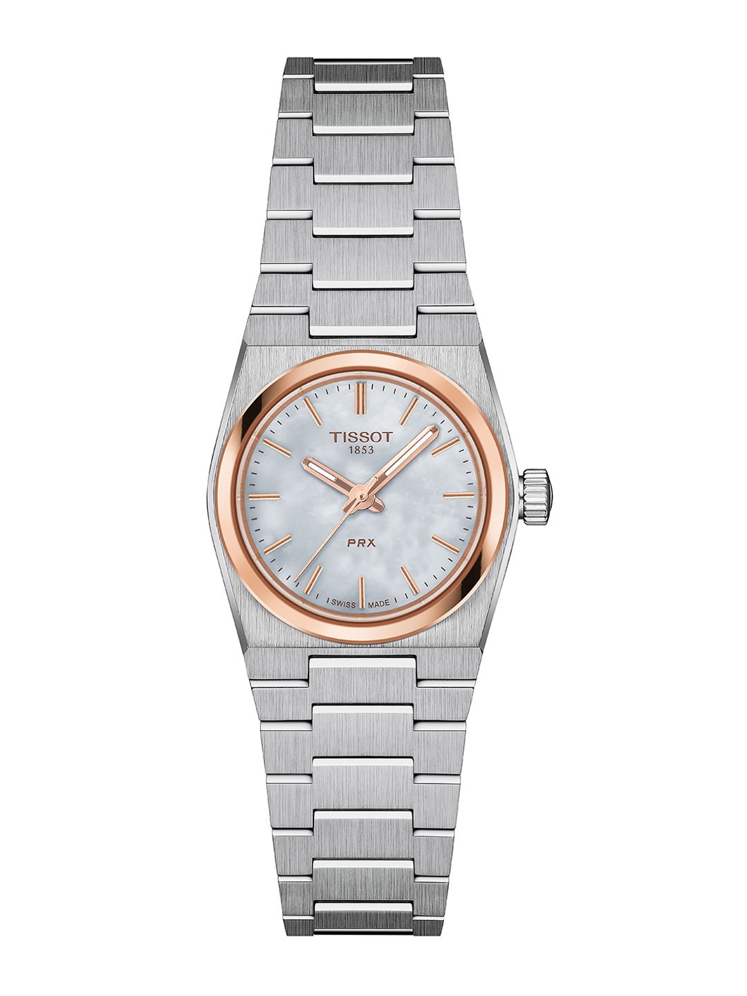 

TISSOT Women Mother of Pearl Dial & Stainless Steel Bracelet Style Straps Analogue Watch T1370102111100, White