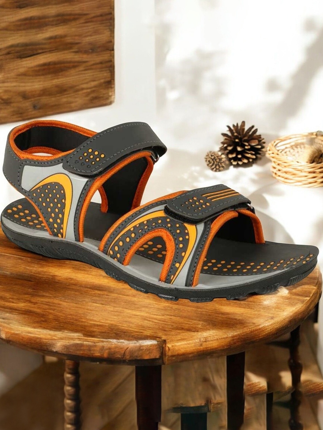 

Genial Men Comfort Sandals, Orange