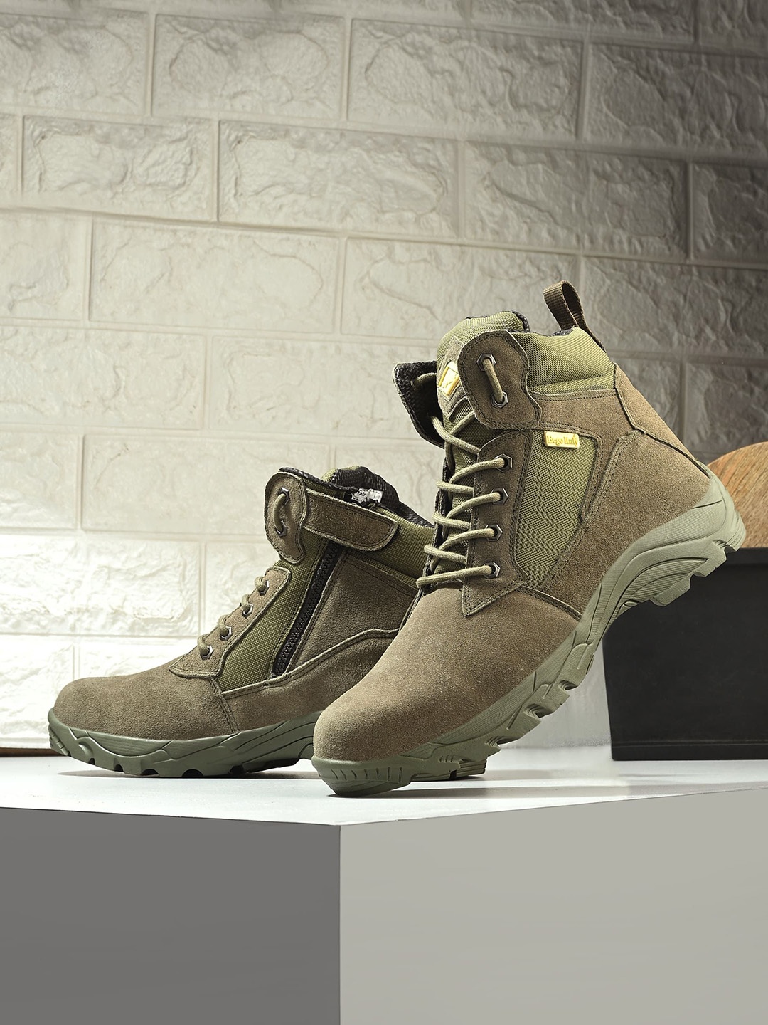 

Eego Italy SOLDIER2 007 Men Military & Tactical Lace Up Hiking Boots, Green