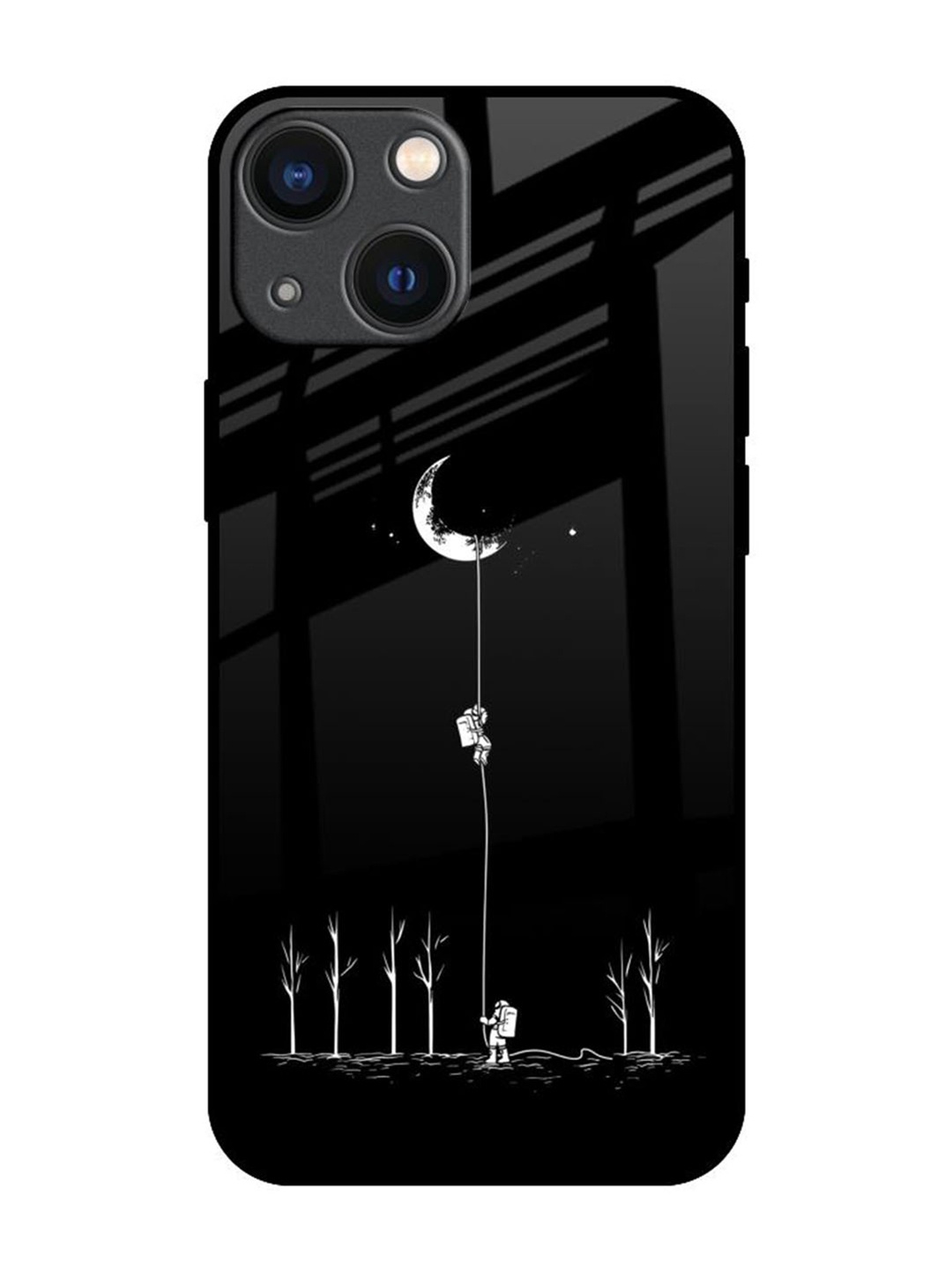 

QRIOH Quirky Printed iPhone 14 Plus Back Case Mobile Accessories, Black