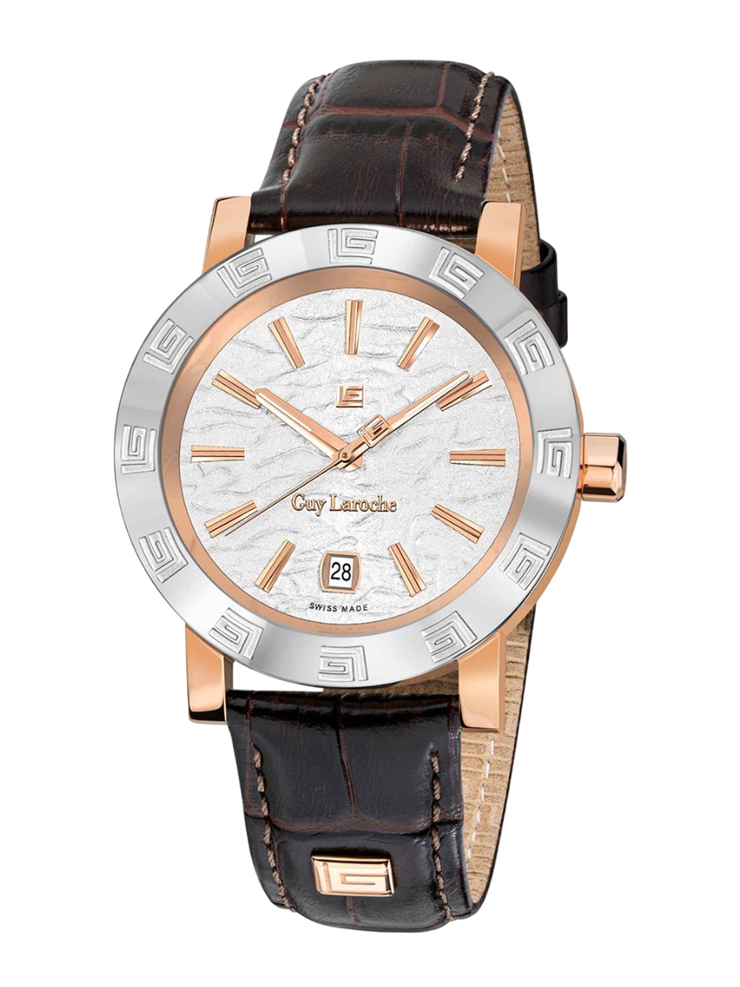 

Guy Laroche Men Dial & Leather Straps Analogue Watch GLWGA0000131, White