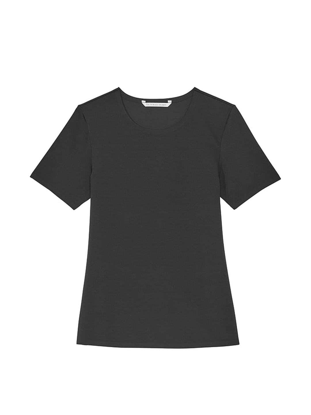 

Victoria's Secret Women V-Neck Raw Edge T-shirt, Black