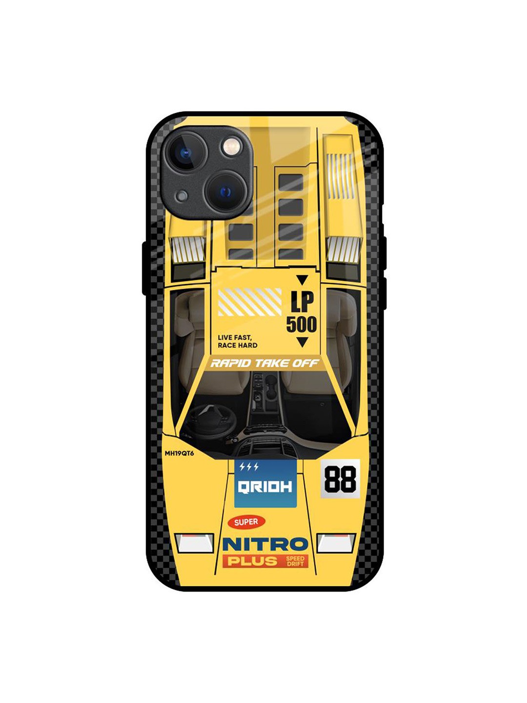 

QRIOH Typography Printed iPhone 13 Mini Back Case Mobile Accessories, Yellow