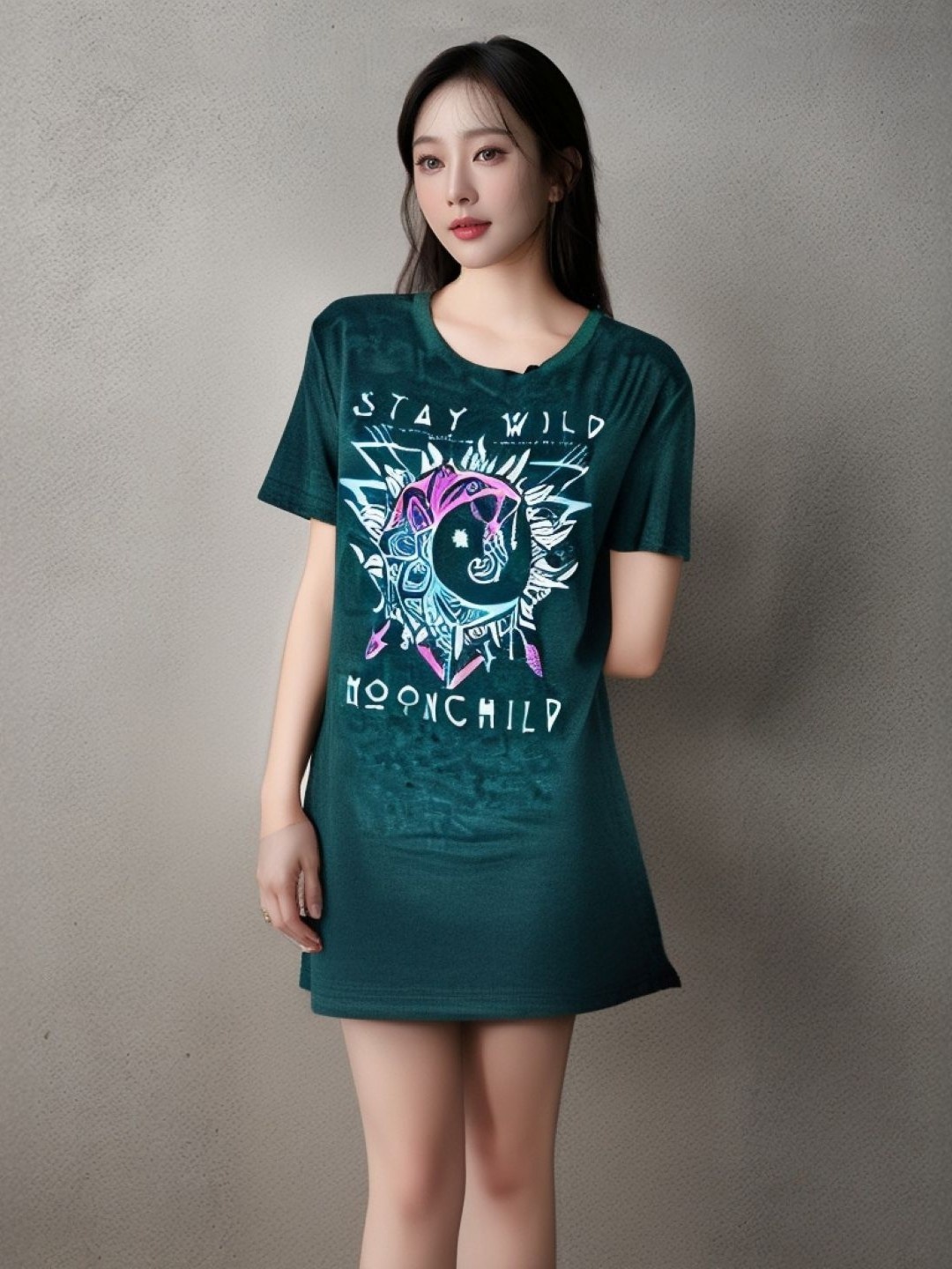 

StyleCast Women Printed T-shirt, Green