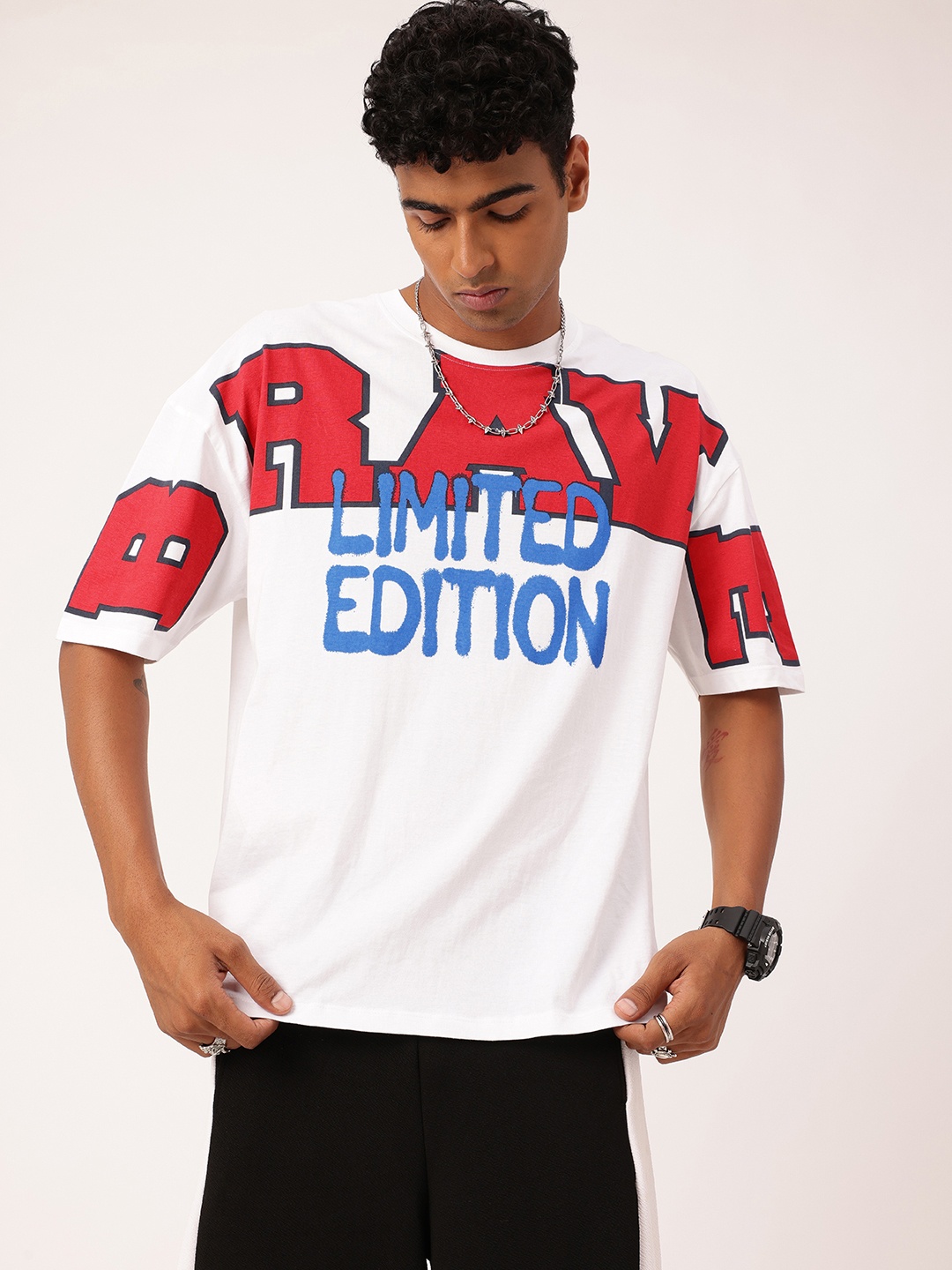 

Kook N Keech Street Cool Typography Printed Oversized T-shirt, White