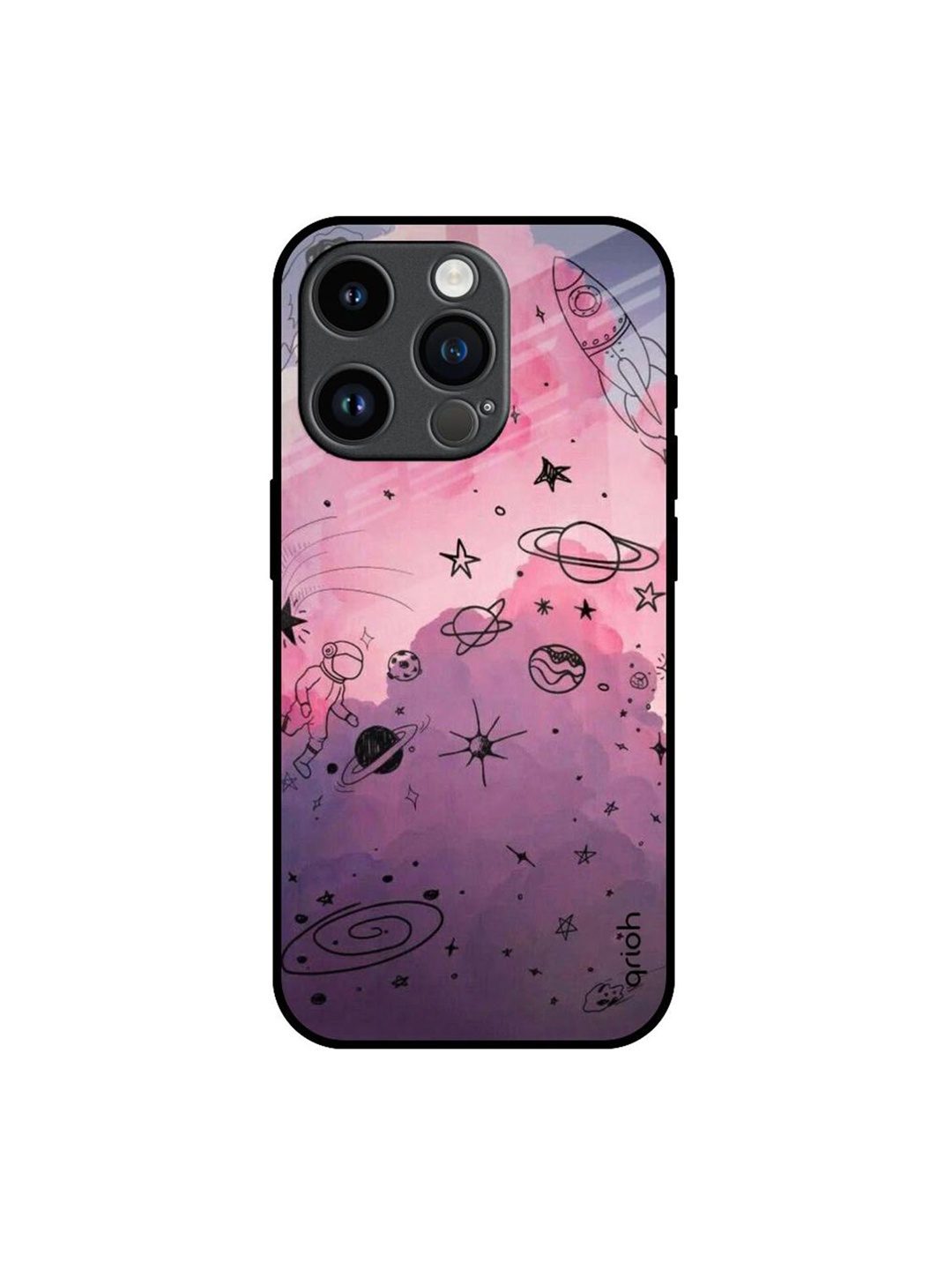 

QRIOH Quirky Printed iPhone 14 Pro Back Case Mobile Accessories, Purple