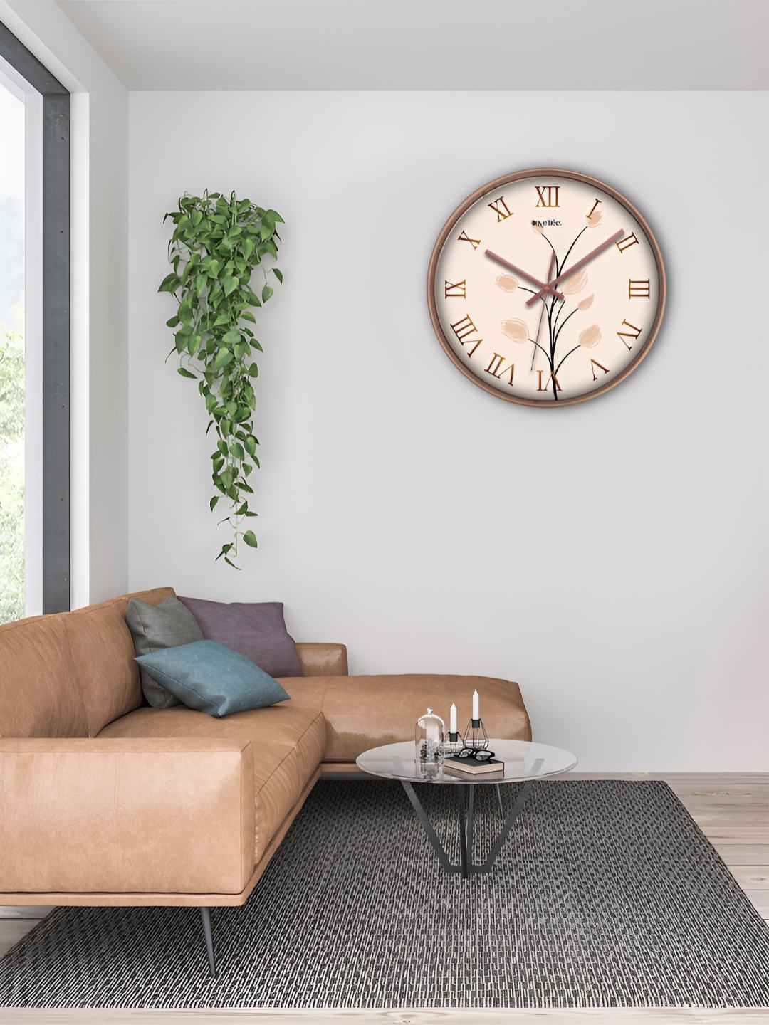

OLIVE TREE Copper-Toned Traditional Wall Clock