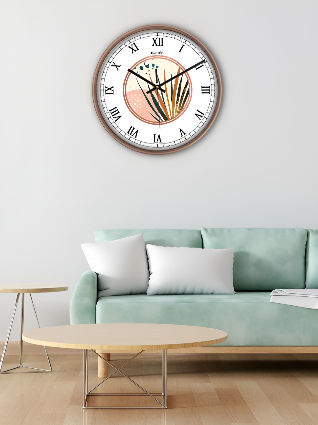 

OLIVE TREE Copper-Toned & White Traditional Wall Clock
