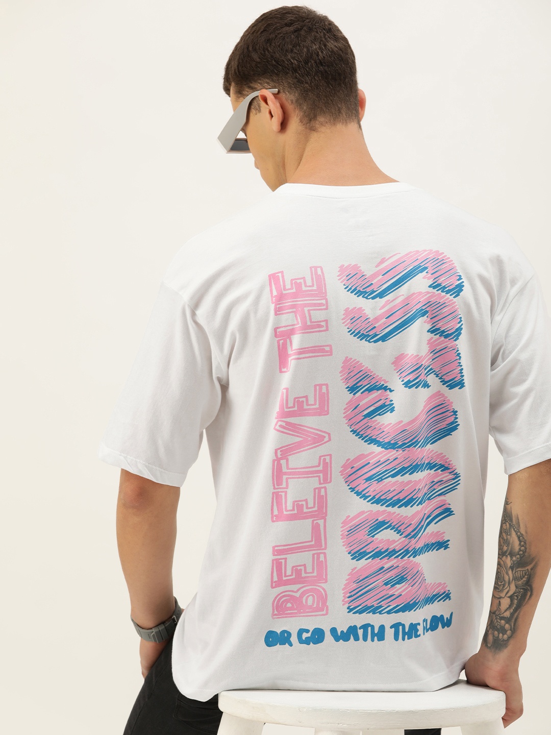 

Kook N Keech Typography Printed Oversized Pure Cotton T-shirt, White