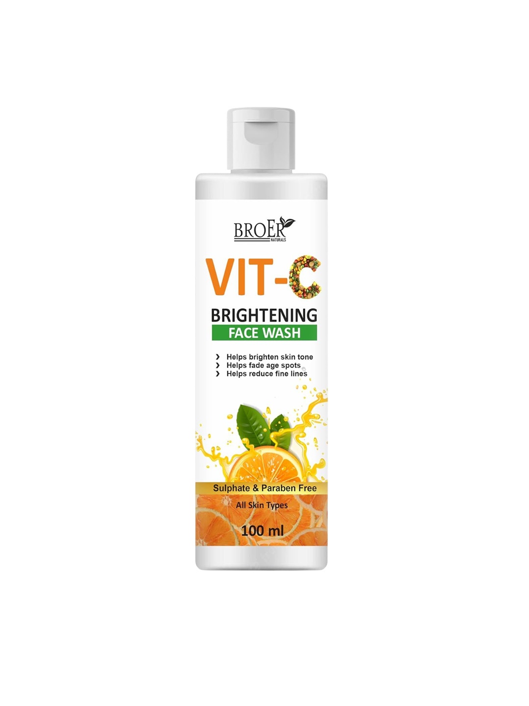 

BROER CHEMICALS Vitamin C Face Wash For Brightening & Glowing - 100 ml, White