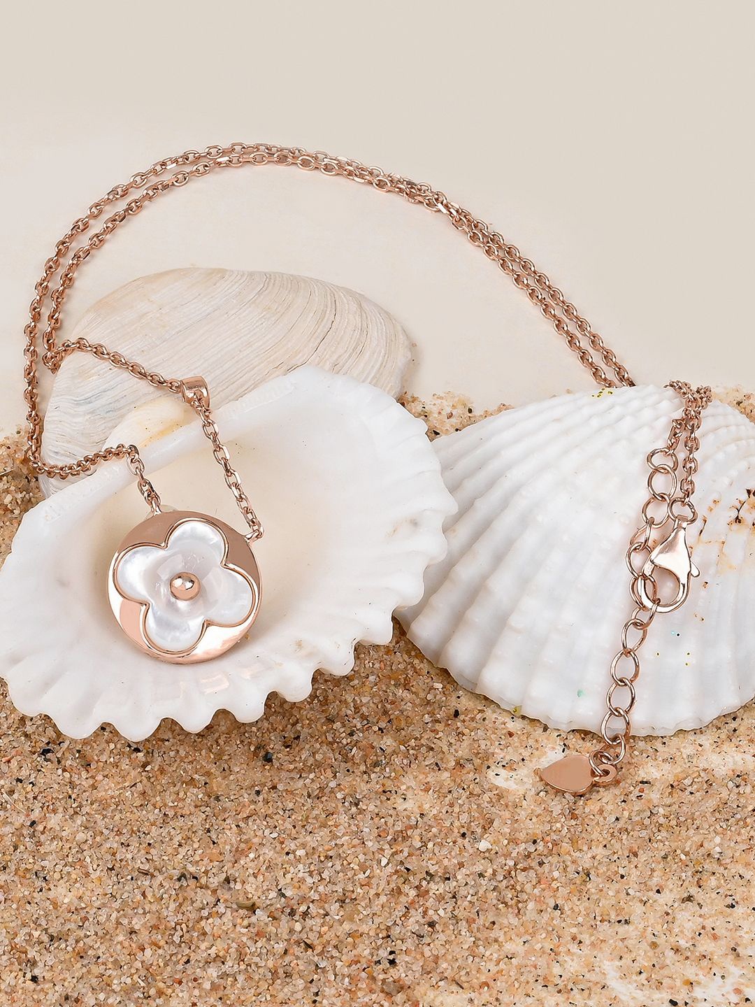 

TOUCH925 Petite 92.5 Pure Silver Minimal Charm Chain, Rose gold