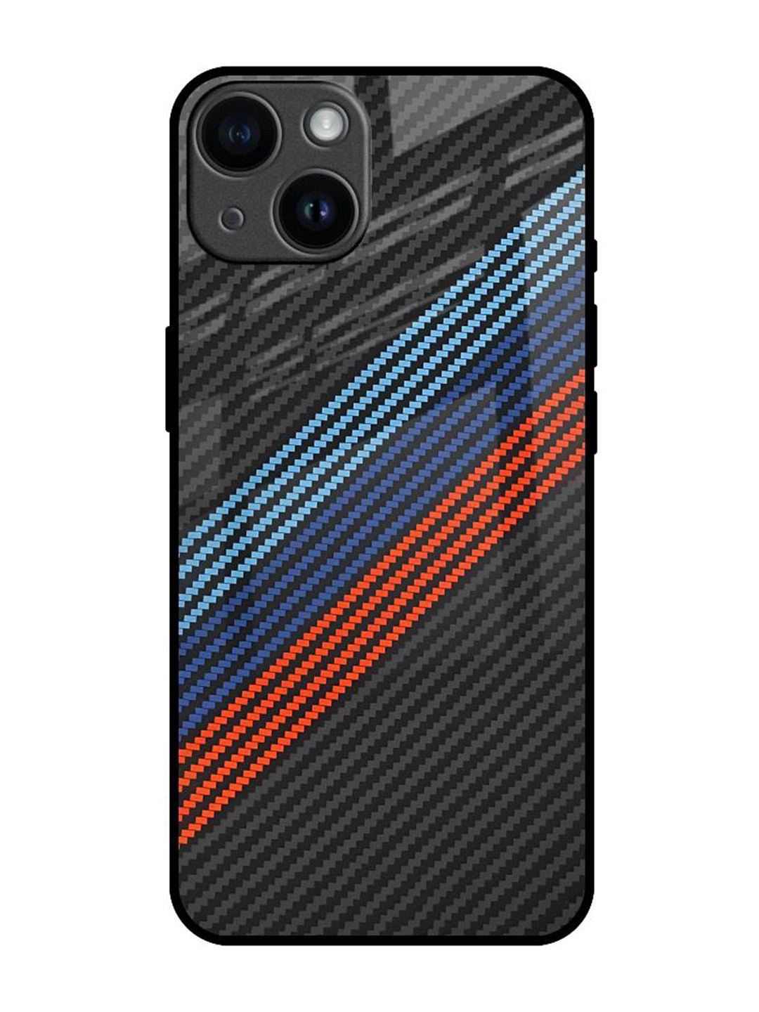 

QRIOH Abstract Printed iPhone 14 Back Case Mobile Accessories, Black