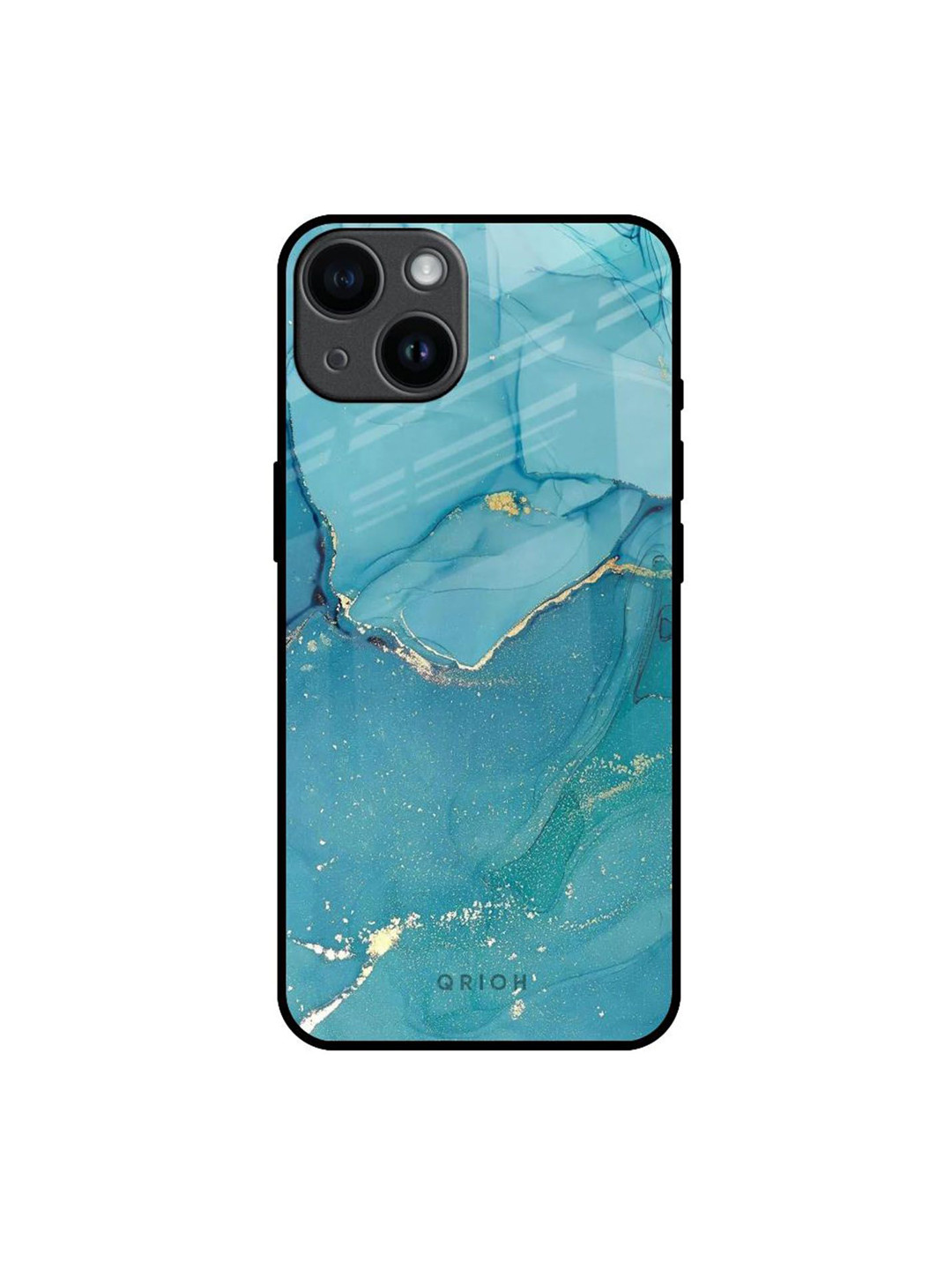 

QRIOH Quirky Printed iPhone 14 Back Case Mobile Accessories, Blue