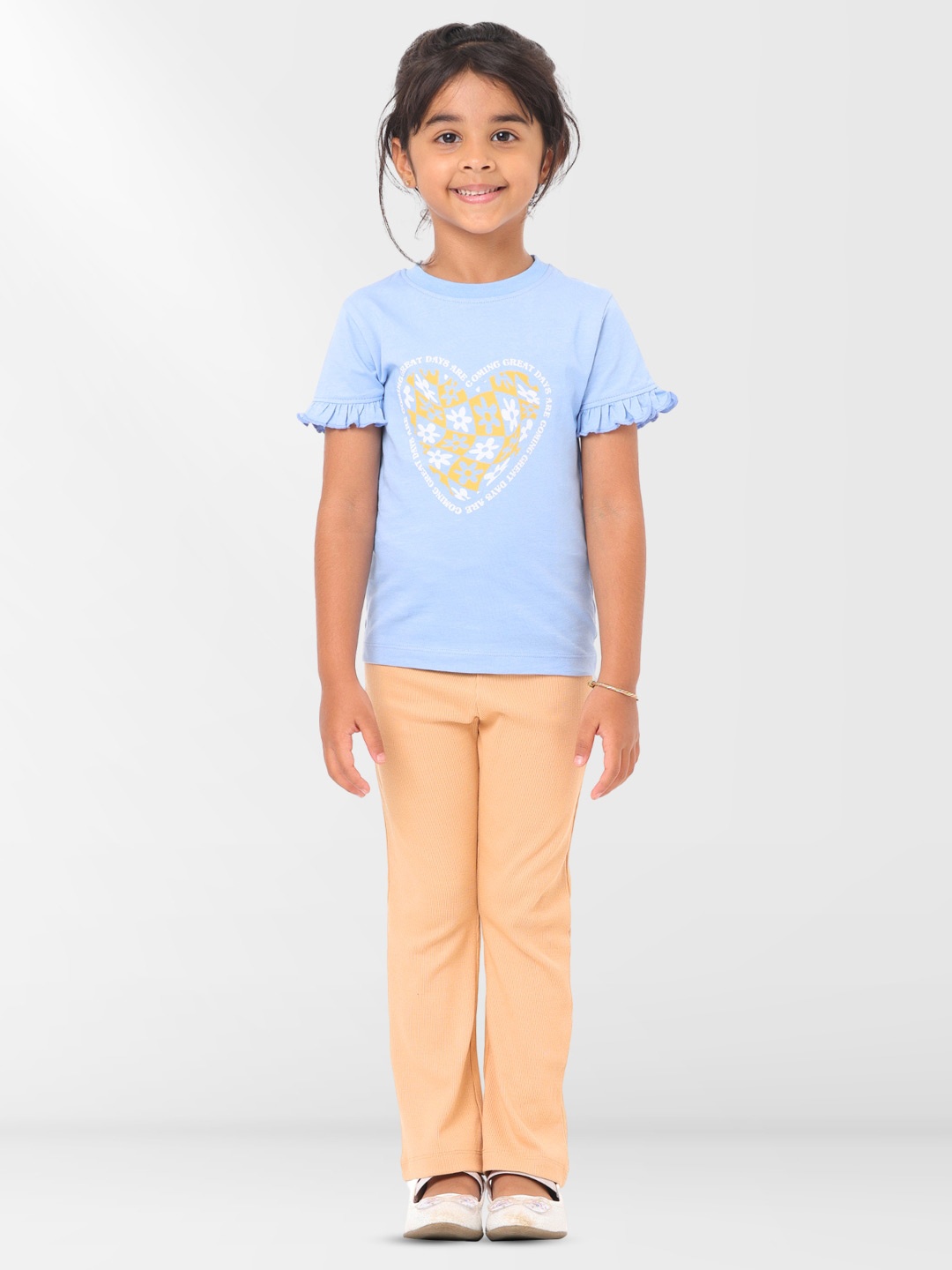

Nuego Kids Girls Solid Cotton Blend Ankle Length Leggings, Peach