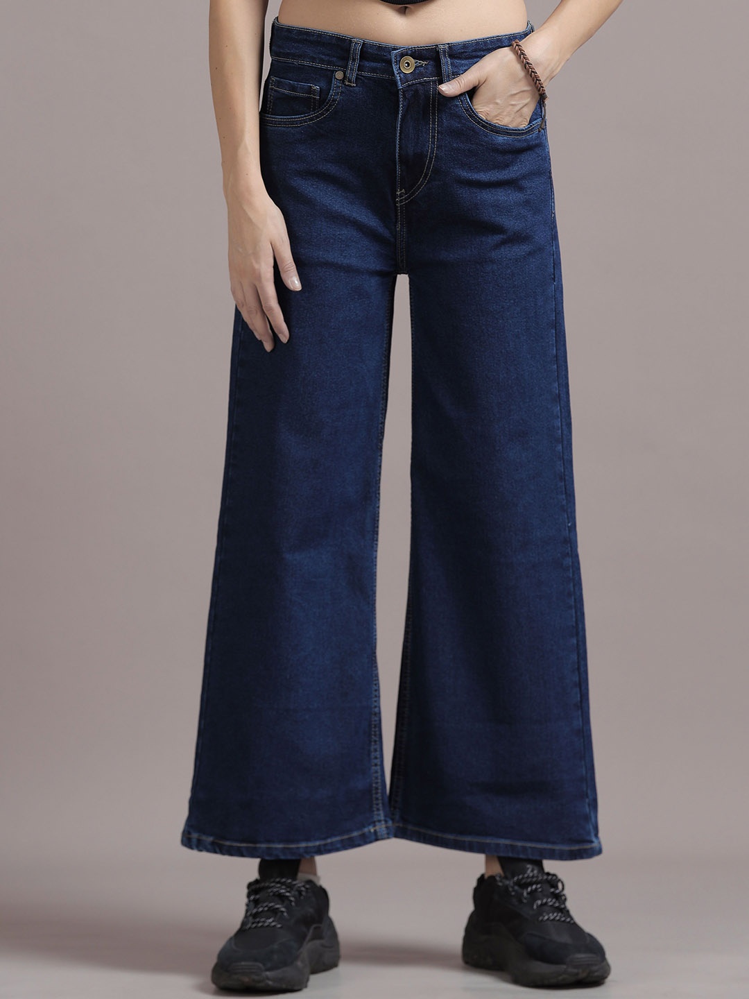 

Chemistry Women Comfort Wide Leg High-Rise Stretchable Jeans, Blue