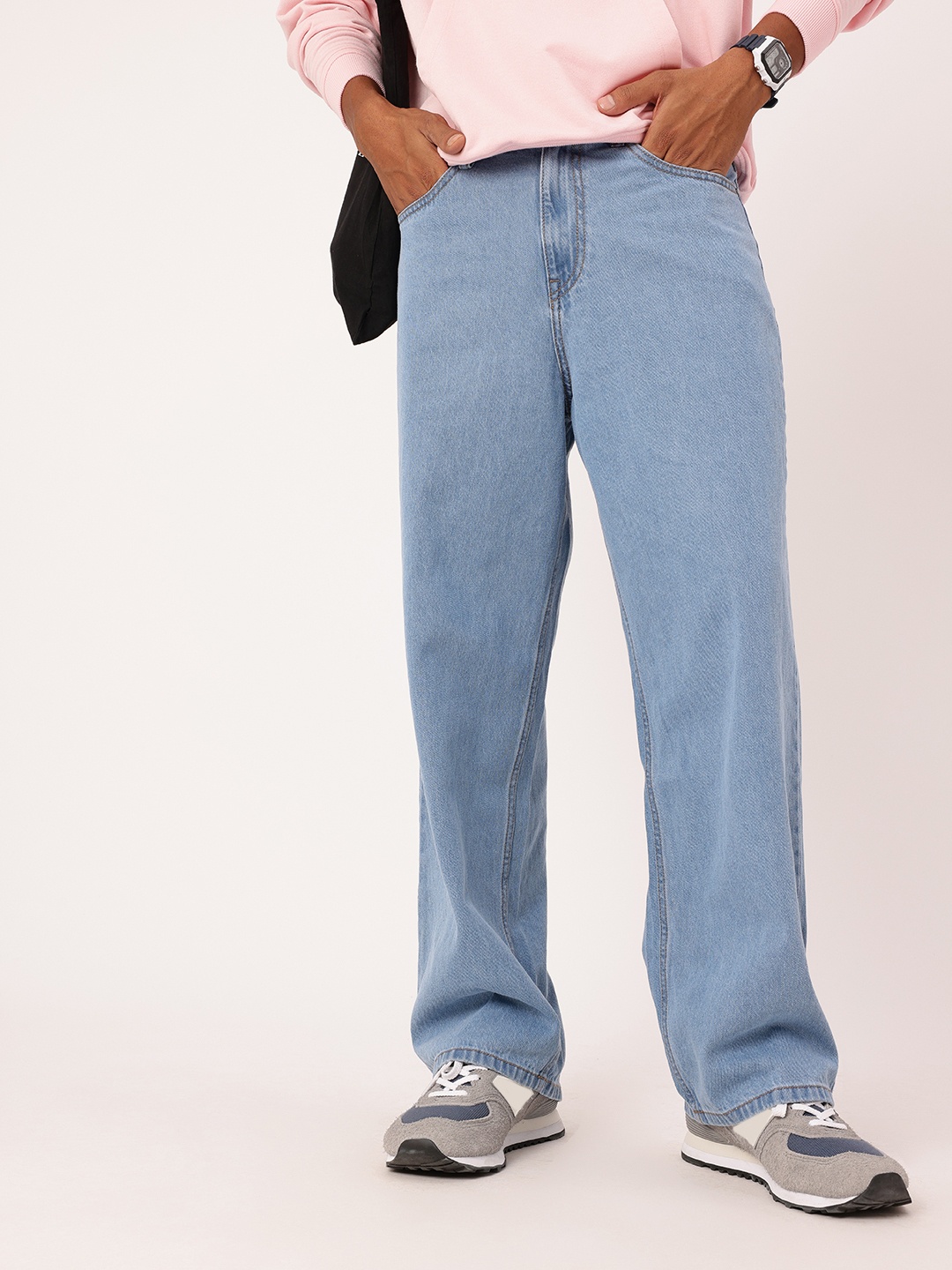 

DressBerry Men Modern Street Cool Loose Baggy Fit Jeans, Blue