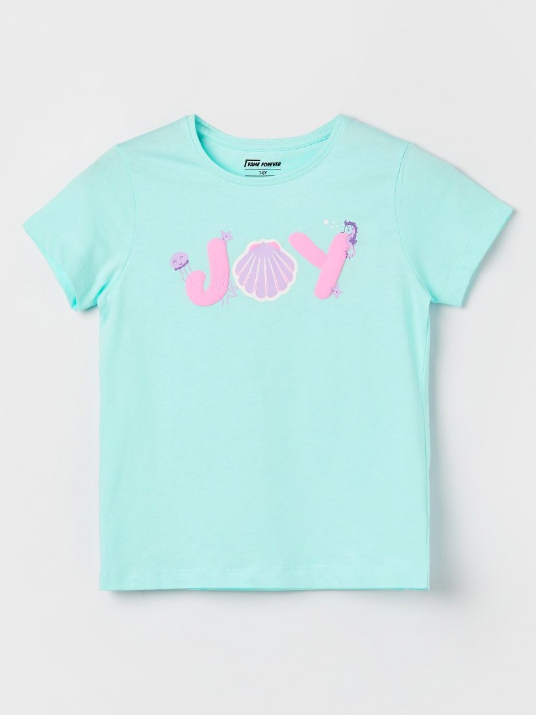 

Fame Forever by Lifestyle Girls Printed Applique T-shirt, Blue