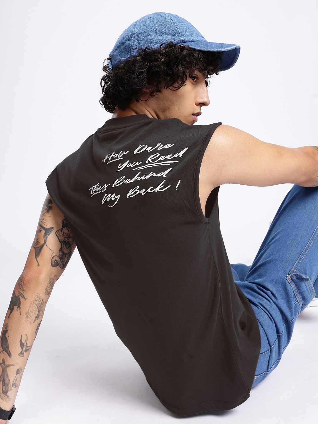 

glitchez Urban Dope Printed Relaxed Fit T-shirt, Brown