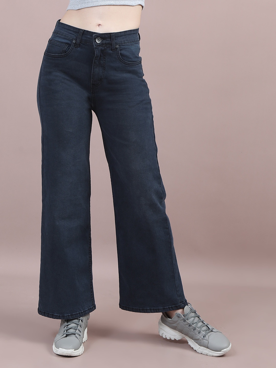 

Chemistry Women Comfort Wide Leg High-Rise Light Fade Stretchable Jeans, Blue