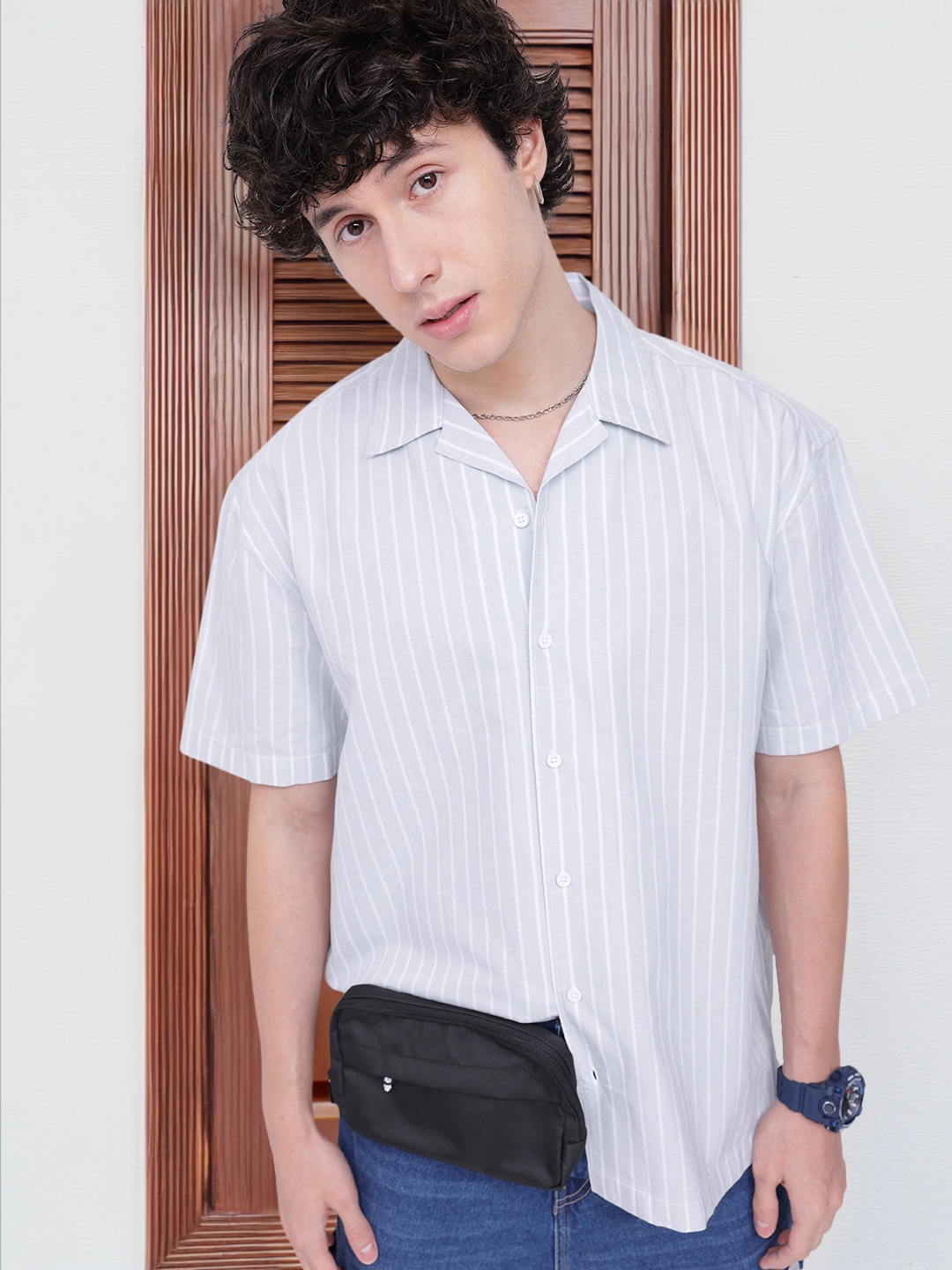 

Kooch N Keech The Icebreaker Striped Relaxed Shirt, Blue