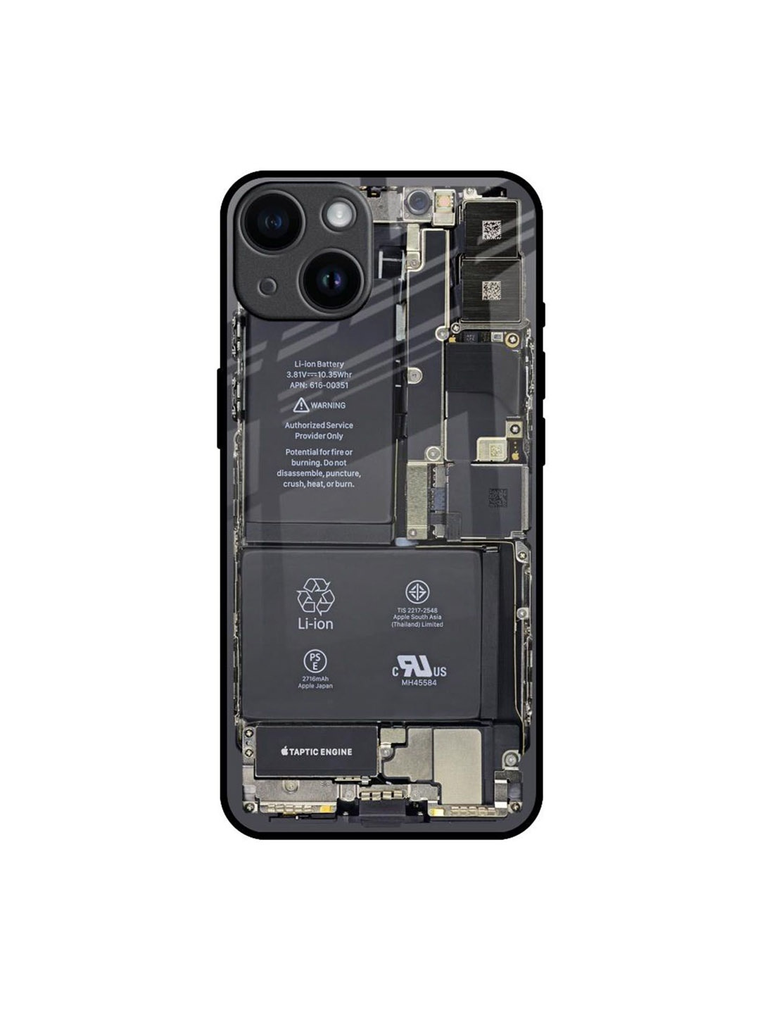 

QRIOH Quirky Printed iPhone 14 Back Case Mobile Accessories, Grey