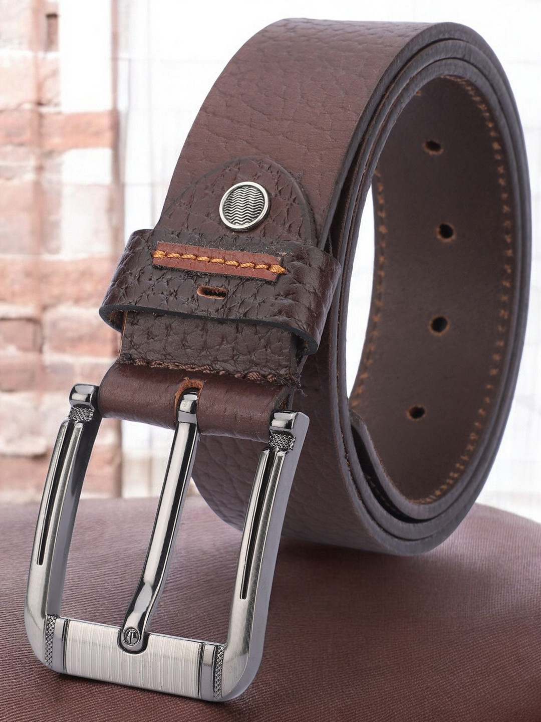 

The Roadster Lifestyle Co Genuine Leather Casual Belt, Brown