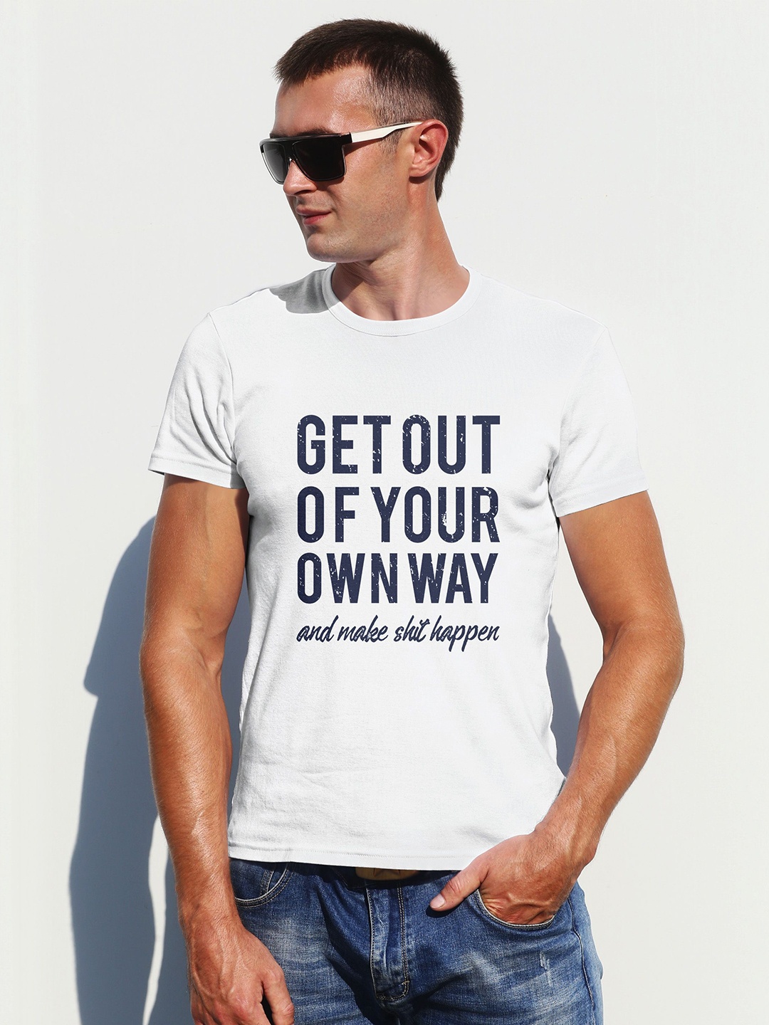 

Moda Rapido Men Printed T-shirt, White