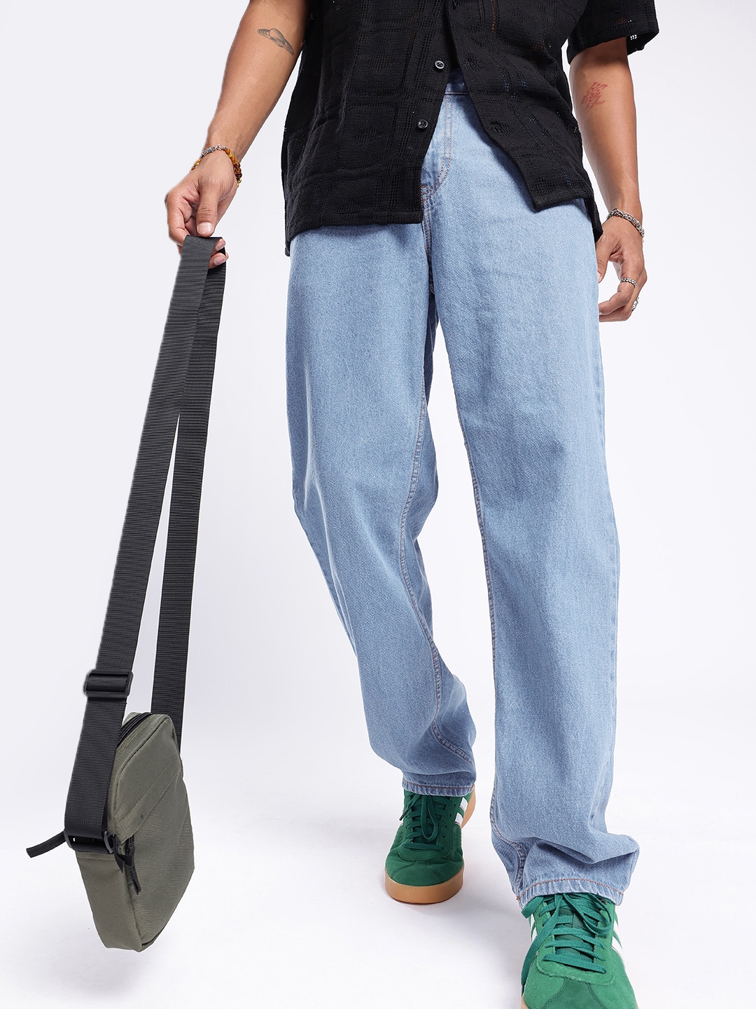 

glitchez Men Timeless Classic Straight Fit Jeans, Blue