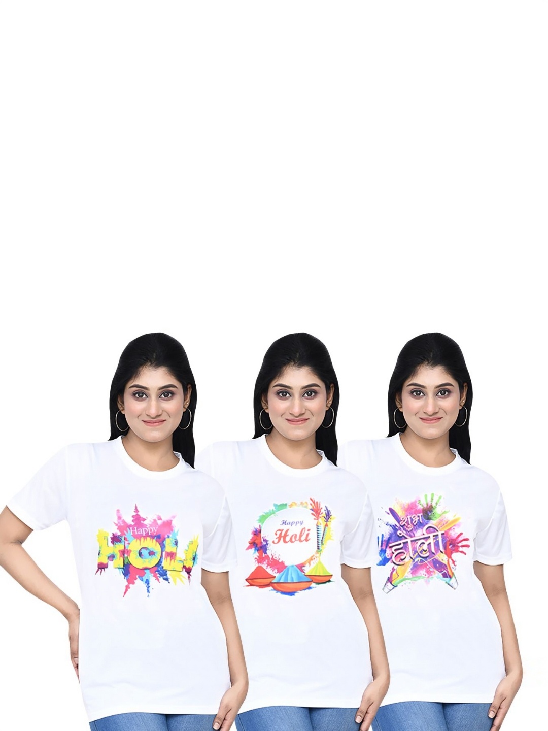 

RAPL Women 3 Printed T-shirt, White