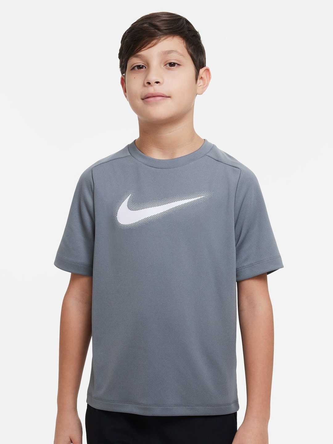 

Nike Multi Older Kids' (Boys') Dri-FIT Graphic Training Top, Grey