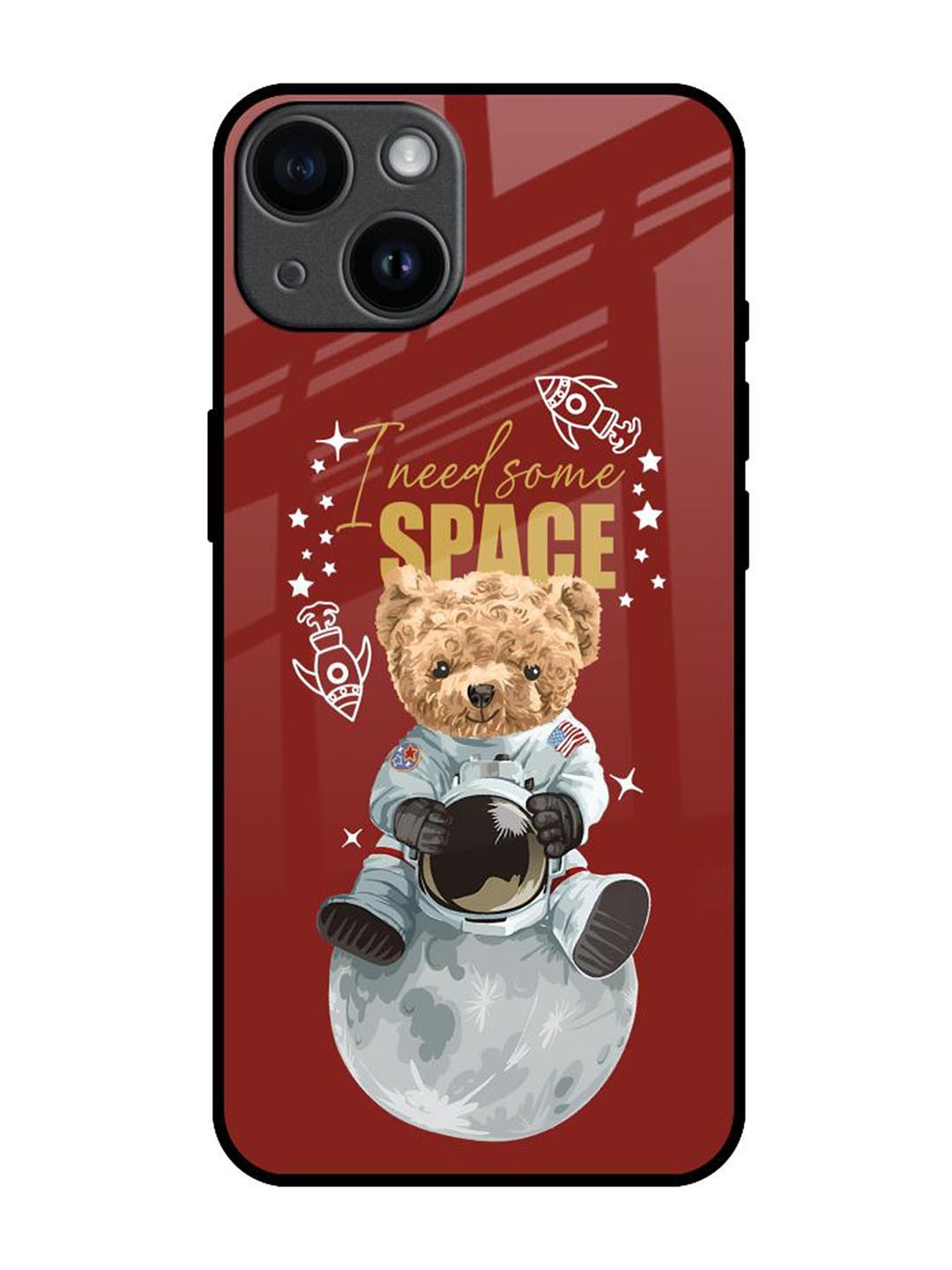 

QRIOH Typography Printed iPhone 14 Back Case Mobile Accessories, Maroon