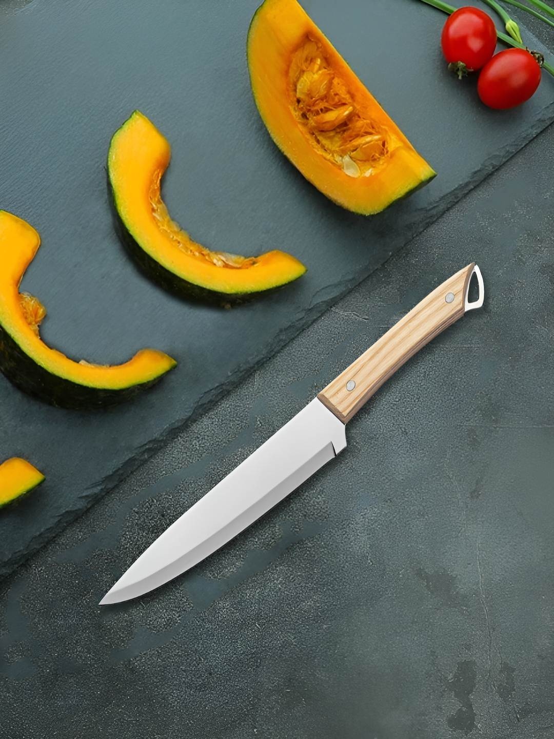 

MACHADO Silver-Toned and Brown Stainless Steel Knife