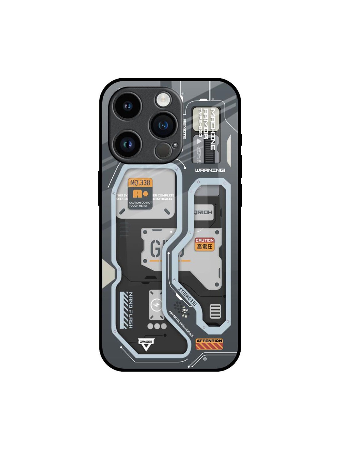 

QRIOH Typography Printed iPhone 14 Pro Back Case Mobile Accessories, Grey