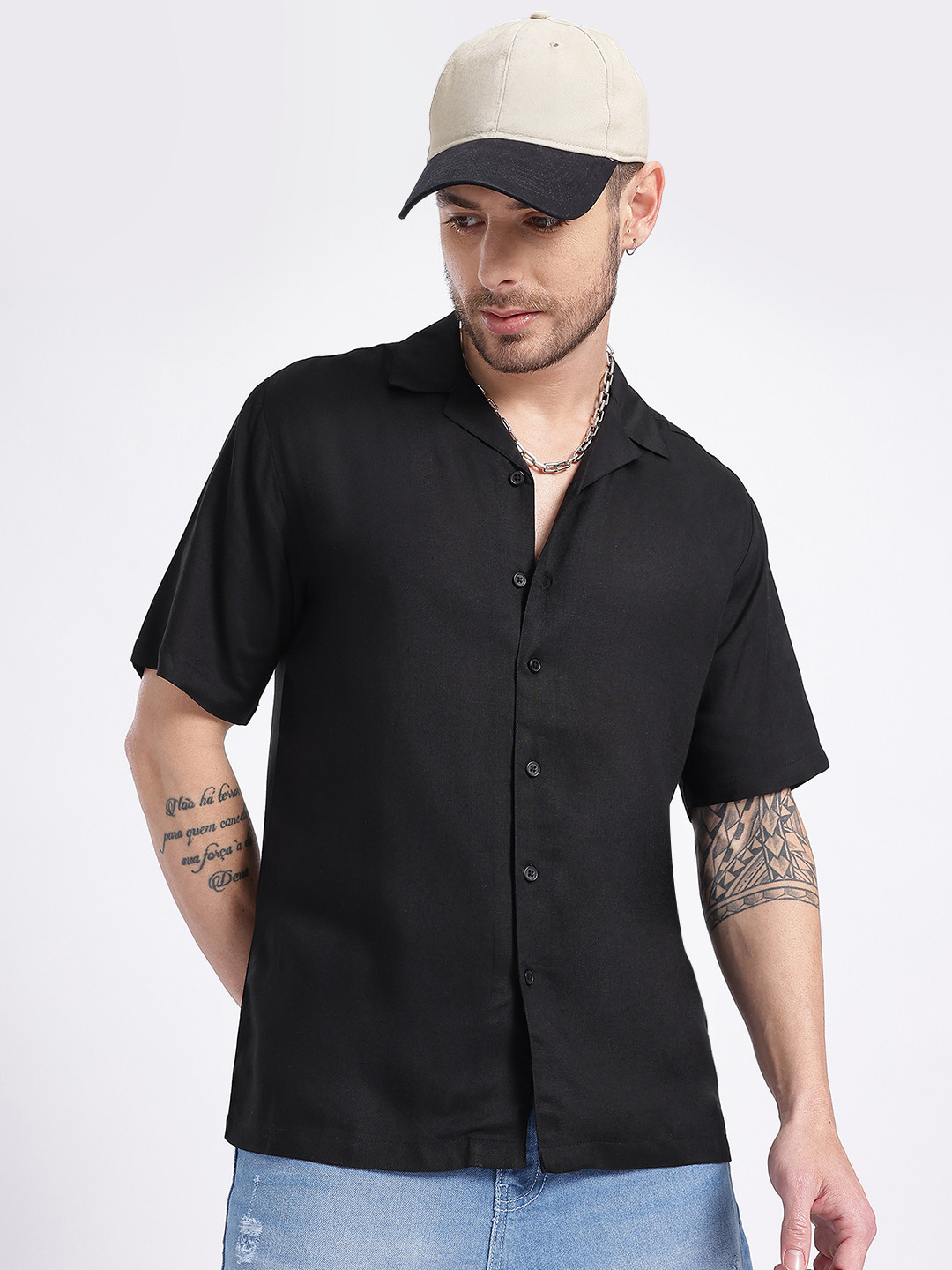 

glitchez Midnight Mule Relaxed Fit Shirt, Black