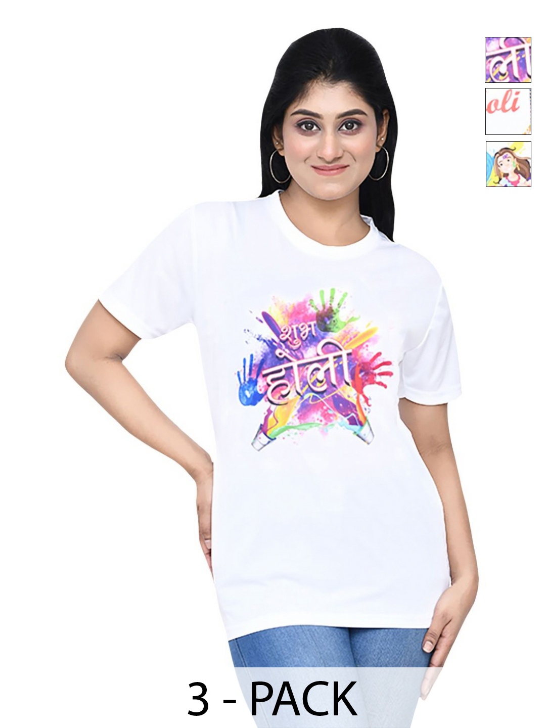 

RAPL Women 3 Printed T-shirt, White