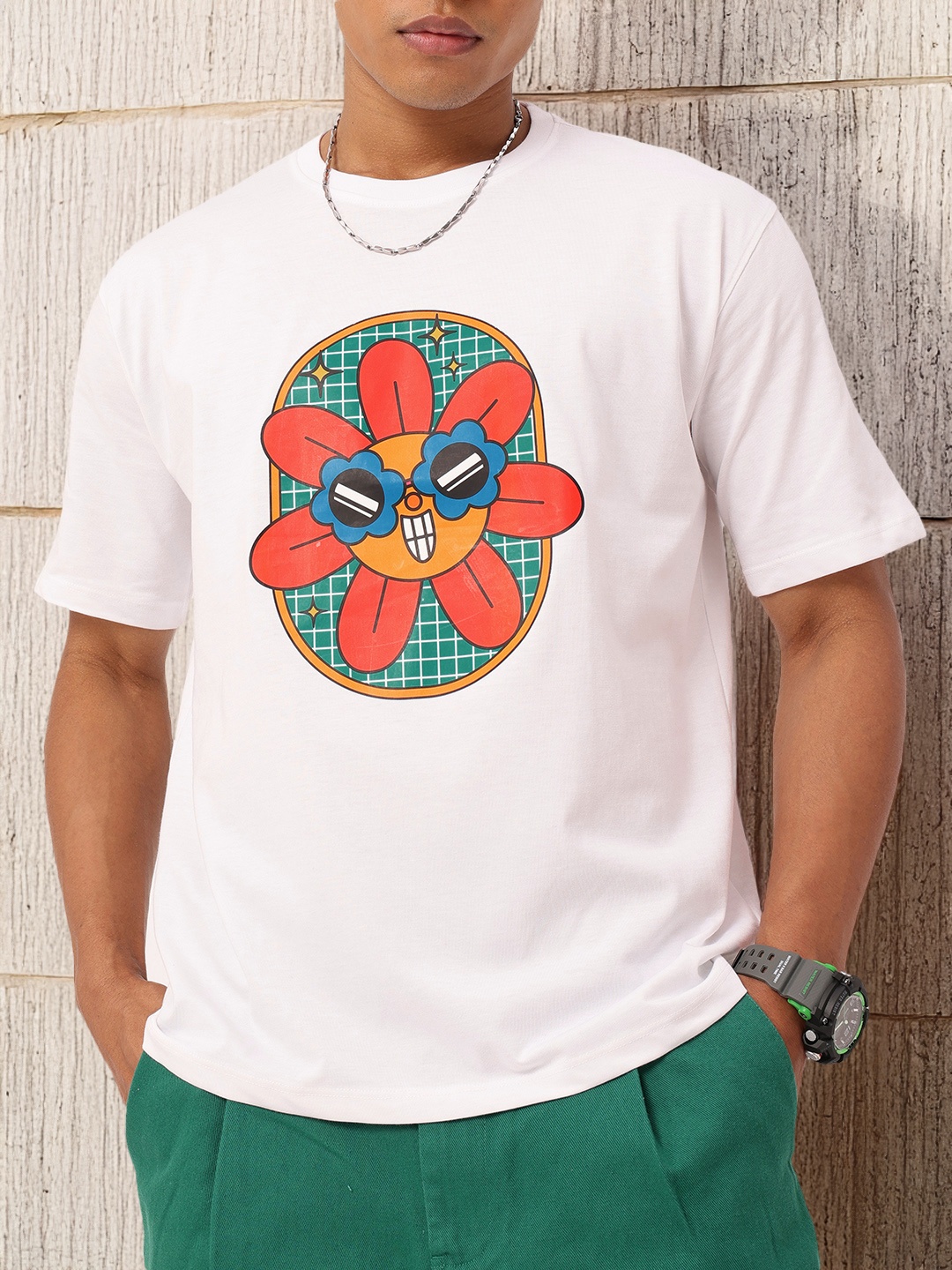 

Kook N Keech Urban Groovy Printed Relaxed Fit T-shirt, White