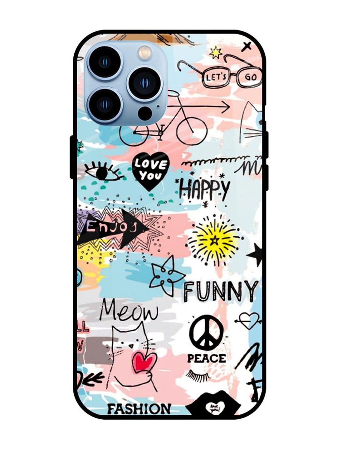 

QRIOH Typography Printed iPhone 13 Pro Max Back Case Mobile Accessories, White