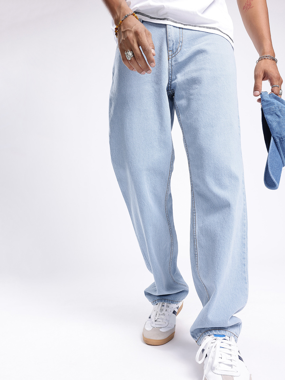 

glitchez Men Timeless Classic Straight Fit Jeans, Blue