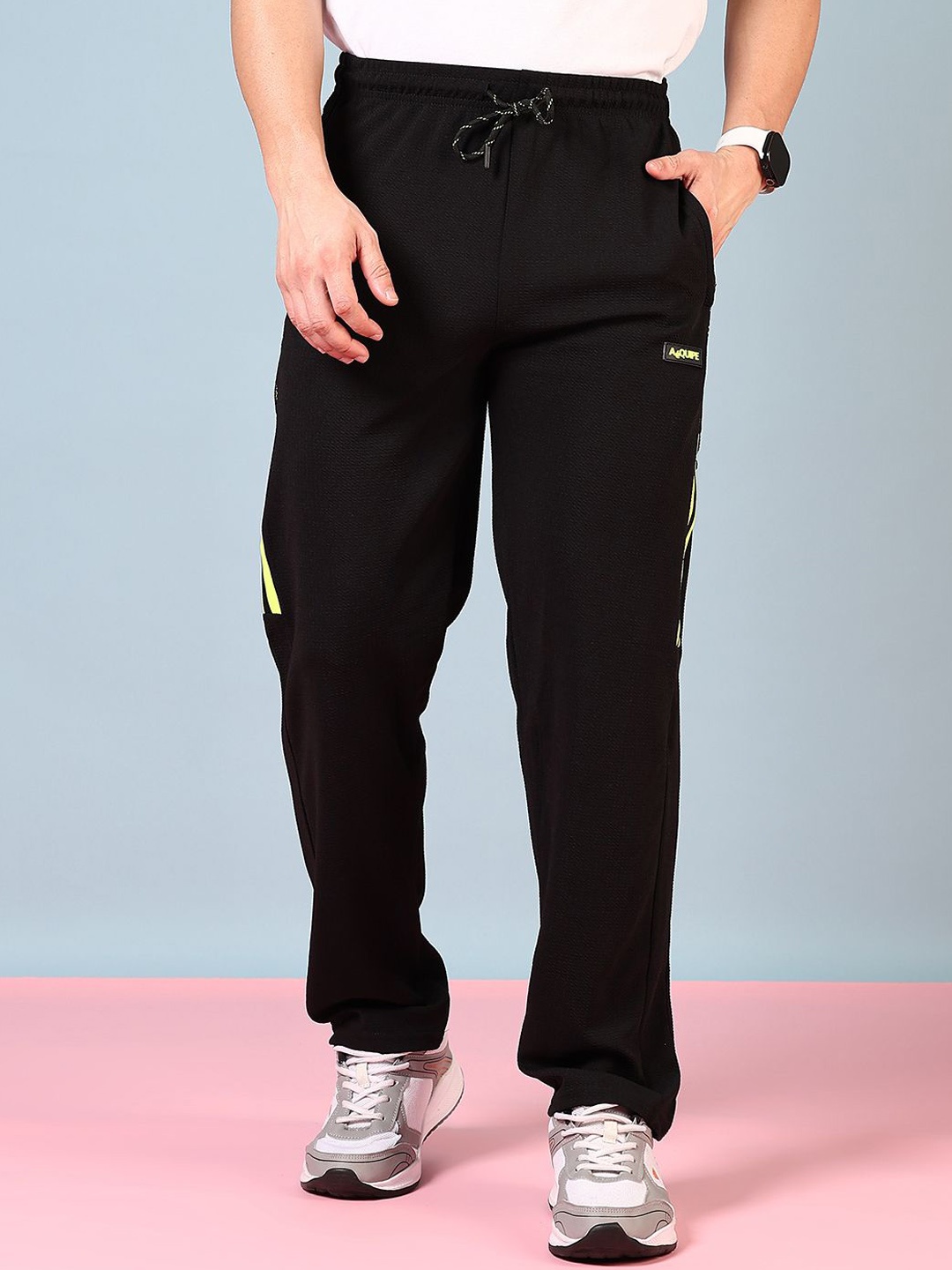 

V-Mart Men Mid Rise Track Pant, Black