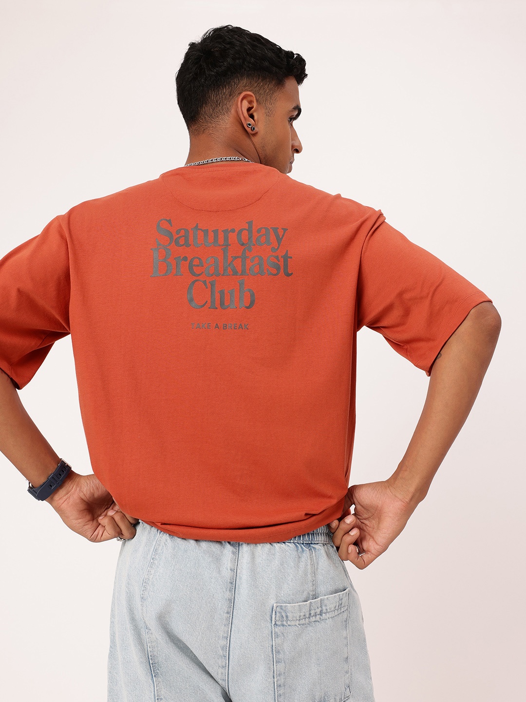 

Kook N Keech Street Cool Vibes Printed Oversized T-shirt, Rust