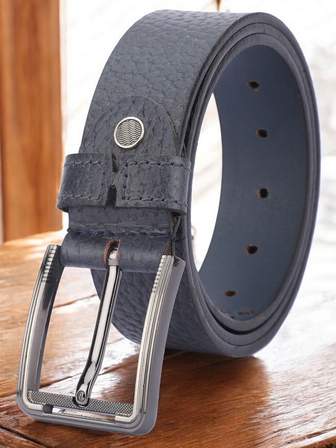 

The Roadster Lifestyle Co Genuine Leather Casual Belt, Blue