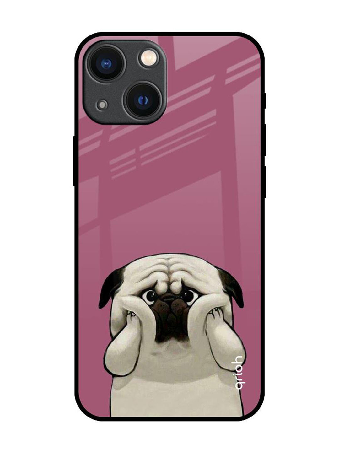 

QRIOH Quirky Printed iPhone 14 Plus Back Case Mobile Accessories, Pink