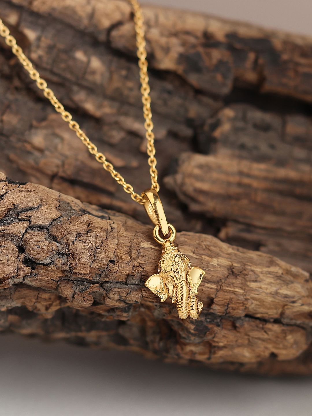 

AKSHAT SAPPHIRE Kids 925 Sterling Silver Gold-Plated God Ganesh Pendant