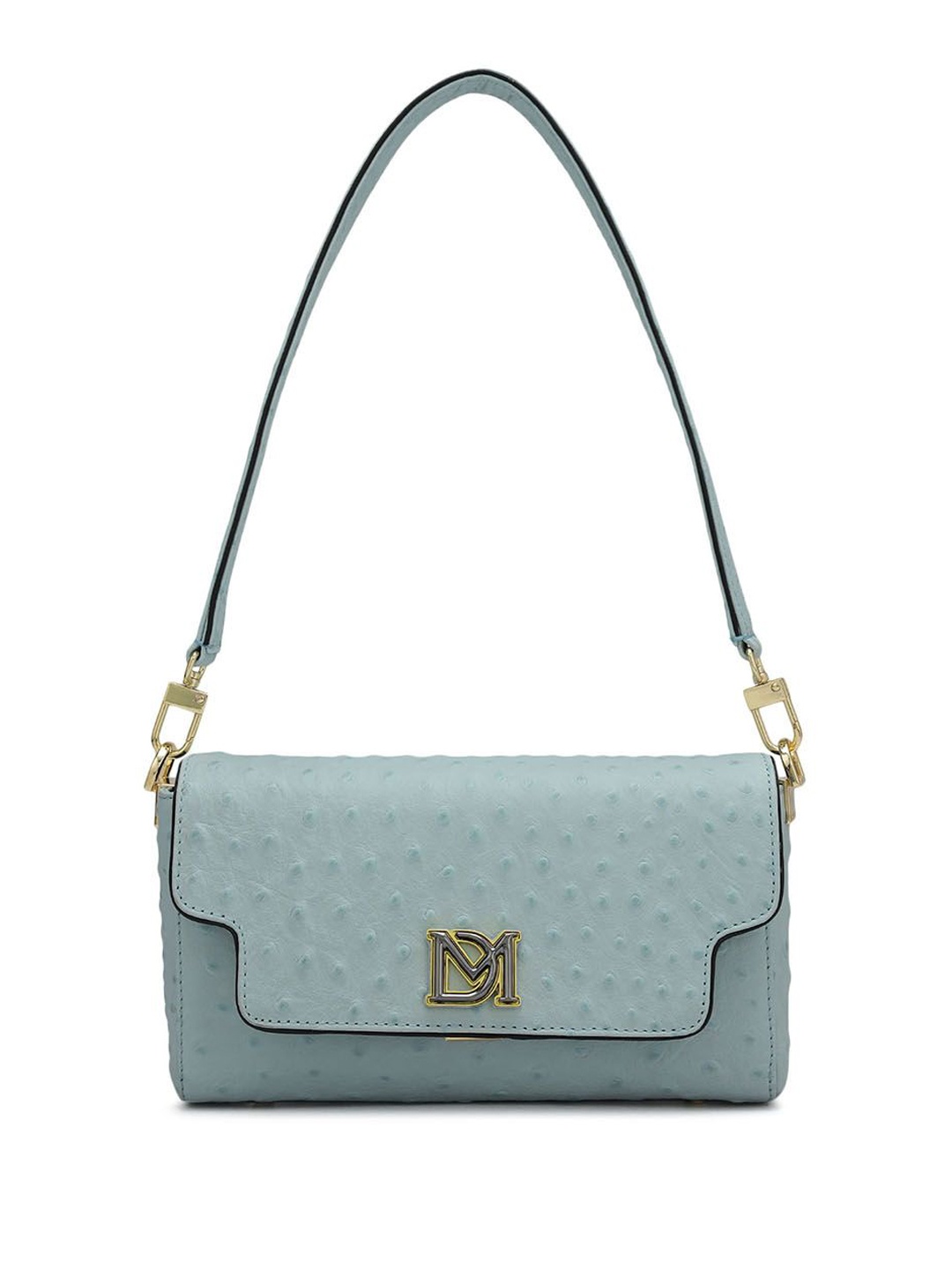 

Da Milano Textured Leather Shoulder Bag with Tasselled, Blue