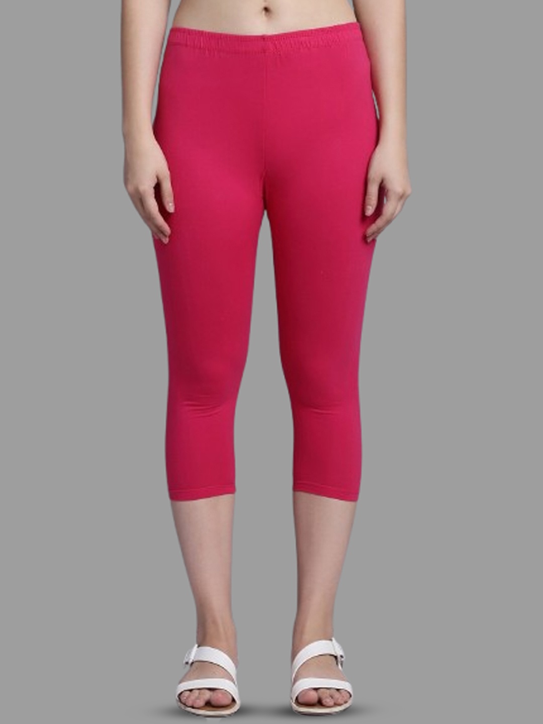 

Trend Level Three-Fourth Length Leggings, Pink
